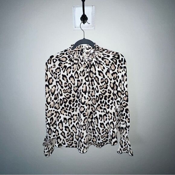 NWT Loft Cheetah Blouse - Sz XS - Picture 5 of 13